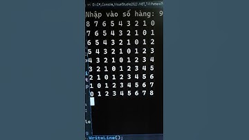 Lập Trình C# - Tam giác Pascal đối xứng nhau qua đường chéo chính - Coding With Thinh #shorts