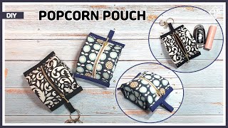 DIY Popcorn pouch / Mini zipper pouch / coin purse / sewing tutorial [Tendersmile Handmade]