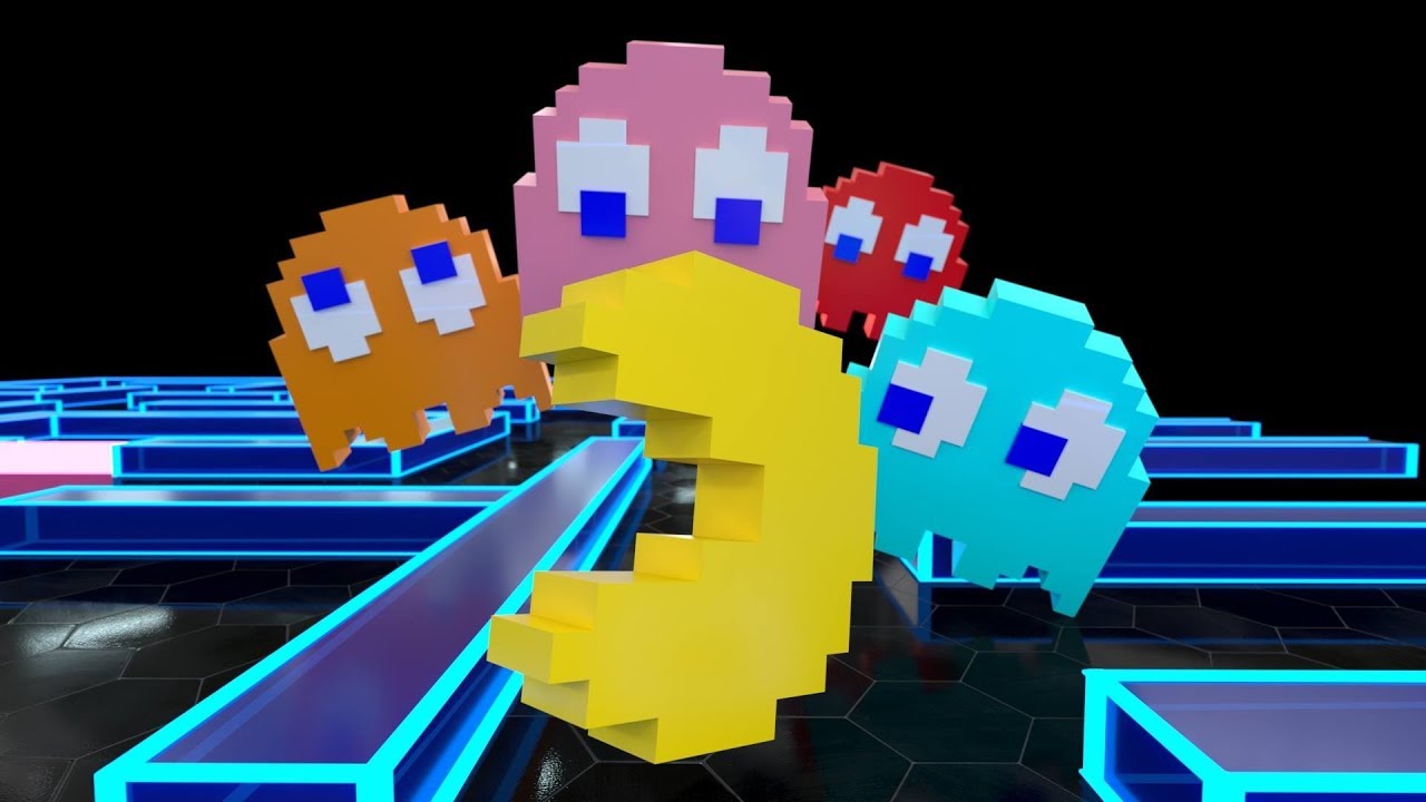 Pacman and the ghosts 3D