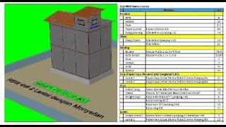 Desain & RAB Rumah Burung Walet (RBW) 4x6 m, 2 Lantai Dengan Rumah Monyet (Void 2x2m)