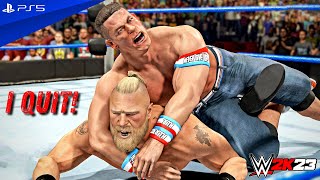 WWE 2K23 - Brock Lesnar vs. John Cena - Submission Match | PS5™ [4K60]
