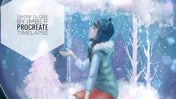 Snow Globe by Imber! Procreate timelapse