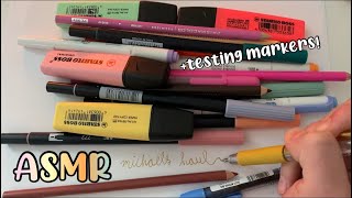 ASMR trying new art markers, pencils, and pens haul!!!✨💖✨