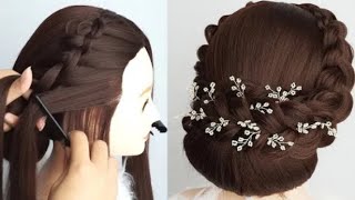 Beautiful & Stylish Bridal  Hairstyle Tutorial  /  Low Bun wedding Hairstyle