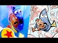 Marlin and Dory in the Jellyfish Forest from Finding Nemo - Pixar Side by Side