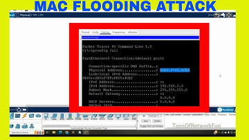 ►Mac Flooding Attack Example Packet Tracer I CISCO CCNA I f/01 switchport port security maximum 3 I