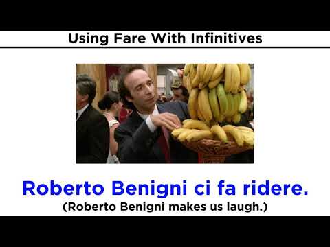 イタリア語の文法：運賃と不定詞