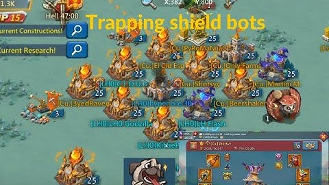 Lords Mobile _ Trapping bot shield CU. found me after 2mins from dropping shield