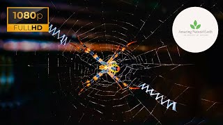 Amazing spider Spider net Reflect at night