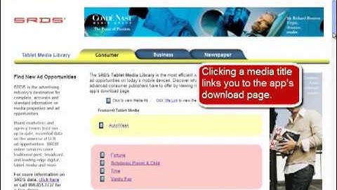 Tablet Media Library from SRDS