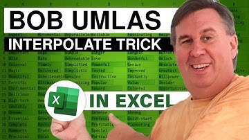 Excel - How to Interpolate Between 2 Numbers Using Fill Series (feat. Bob Umlas) - Episode 2398