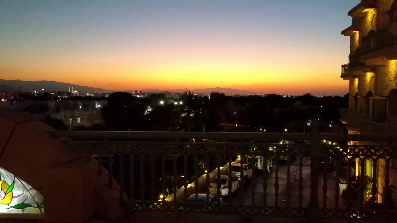 The beautiful sunset in Muscat, Oman