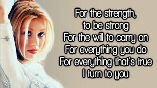 Christina Aguilera   I Turn To You Lyrics HD