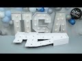 4FT Marquee letter light installation/Tutorial (Number 4) #marqueeletters #partydecorations