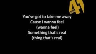 Sum 41 - Fake my own death (LYRIC VIDEO)