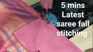 5 minute saree fall stitching || How to stitch saree fall || saree fall stitching by hand