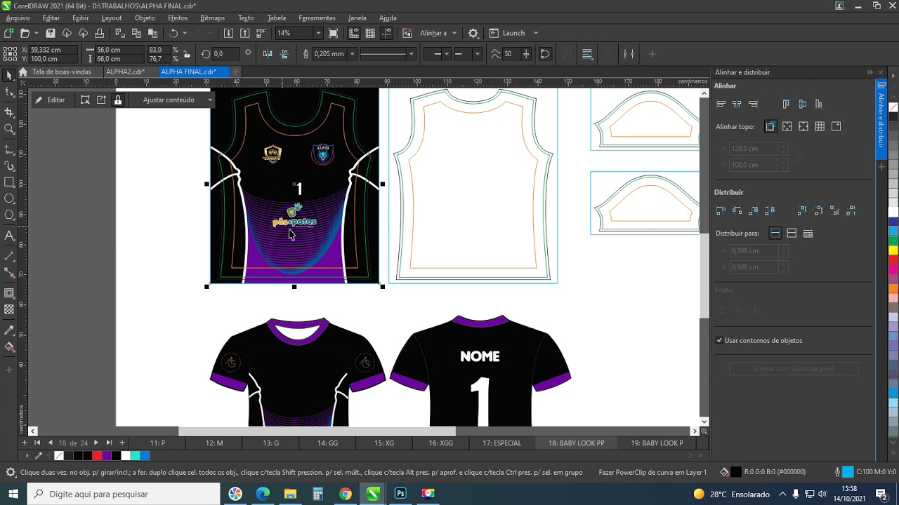 MONTANDO GABARITO NO COREL - SUBLIMAÇÃO TOTAL
