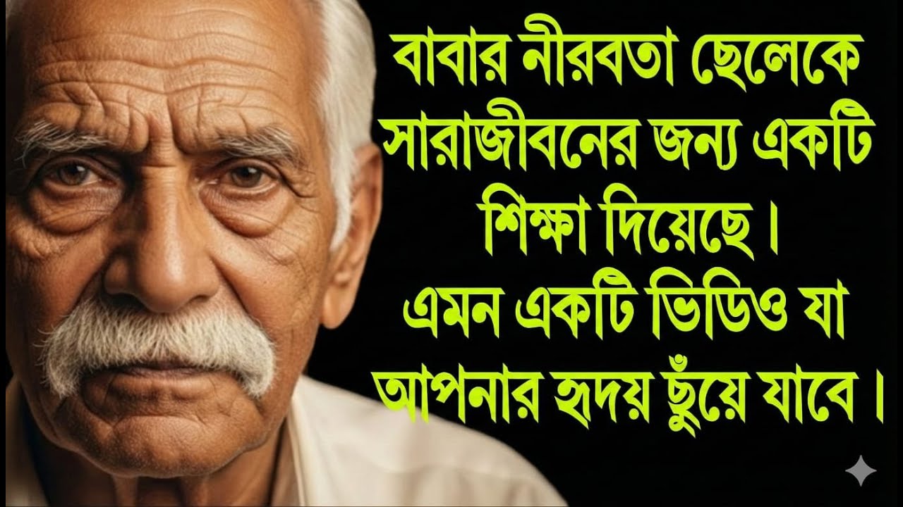 বাবার নীরবতা ছেলেকে সারাজীবনের জন্য একটি শিক্ষা দিয়েছে।এমন একটি ভিডিও যা আপনার হৃদয় ছুঁয়ে যাবে।