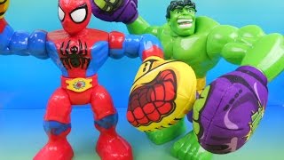 MARVEL SUPER HERO ADVENTURES SLING ACTION SPIDER-MAN and SMASH ACTION HULK VIDEO REVIEW