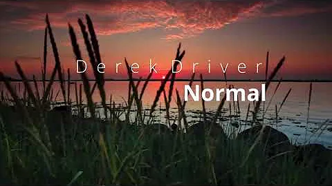 Derek Driver - Normal (lyric video)