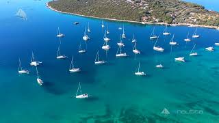 Bay Landin, island  Pasman (Croatia from above)