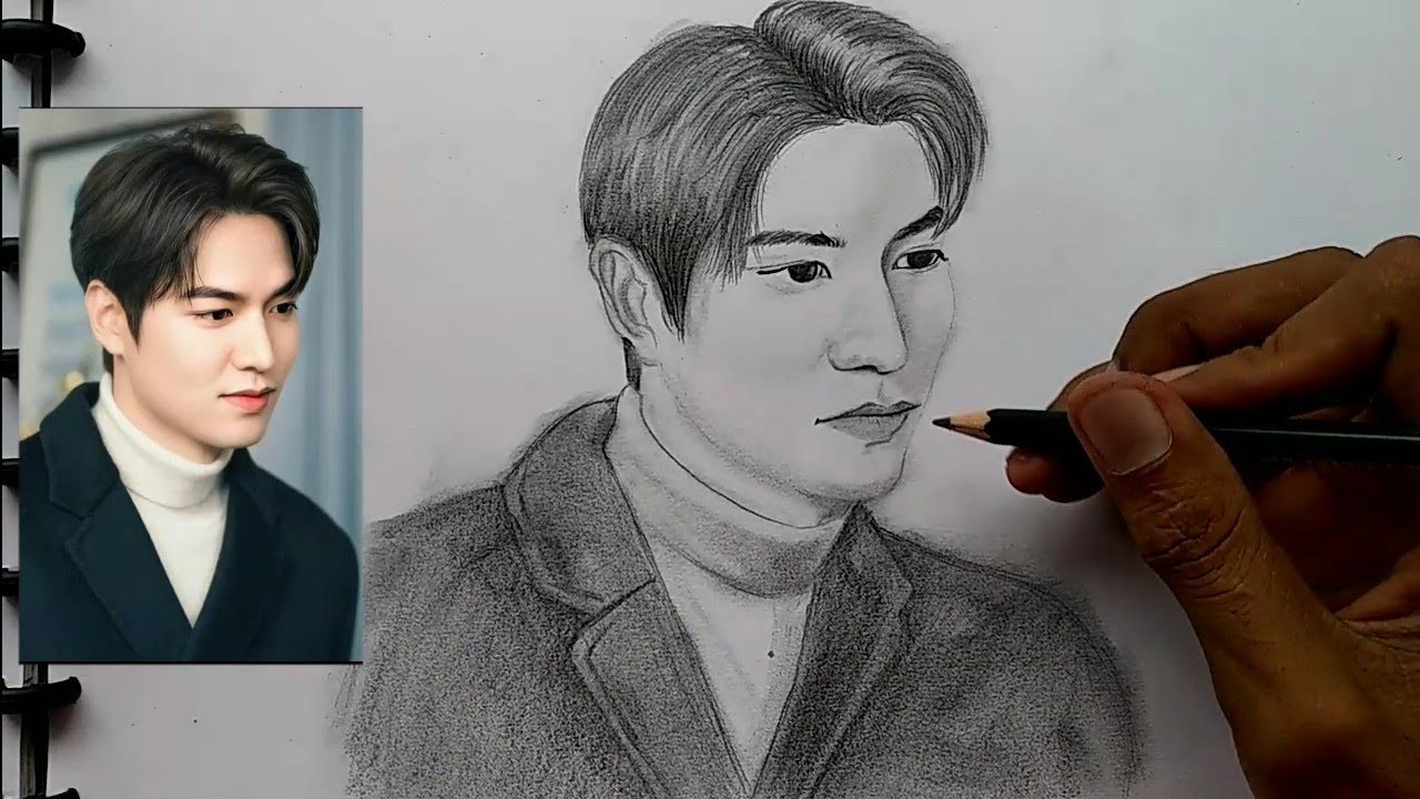 Lee min ho Sketsa  pensil Pencil  drawing YouTube