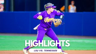 No. 9 LSU Softball Wins 2-1 Against No. 3 Tennessee in SEC Tournament Quarterfinals | Highlights