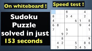 Sudoku | sudoku challenge | Can I fill the sudoku puzzle in less than 3 minutes ? #puzzle #sudoku
