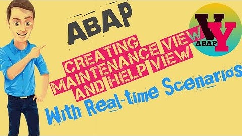 SAP ABAP-Tutorials-DDIC-Creating Maintenance View and Help View with Realtime  Scenarios