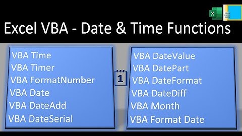 Excel VBA | Date & Time Function