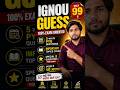 IGNOU Guess Paper 2026 🔥 | 5 Years PYQ + Most Important Questions | Exam me yahi aayega? #viral