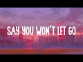 Say you wont let go  james arthur lirik