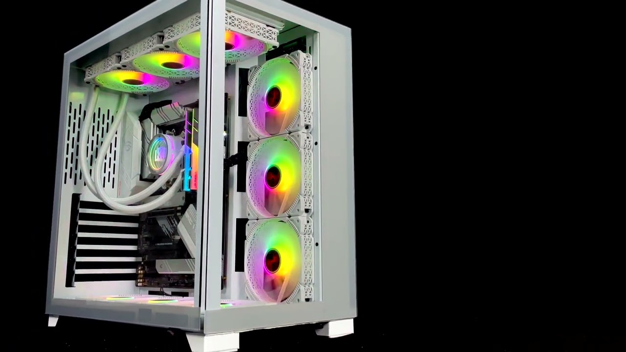 KEDIERS PC Case - ATX Tower Tempered Glass Gaming Computer Case with out  ARGB Fans, C590