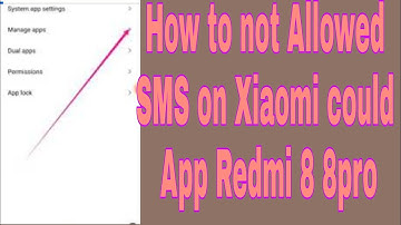 How to not Allowed SMS on Xiaomi could App Redmi 8 8pro
