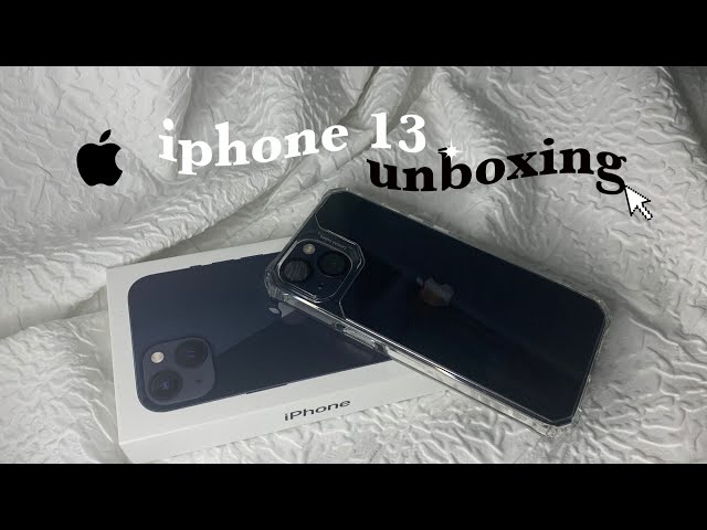 iphone 13 [unboxing]  (midnight, 128 gb) | aesthetic set-up + accessories | camera test & review