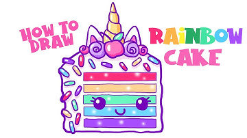 Learn to Draw a Magical Unicorn Rainbow Cake Slice in Such Easy Steps!
