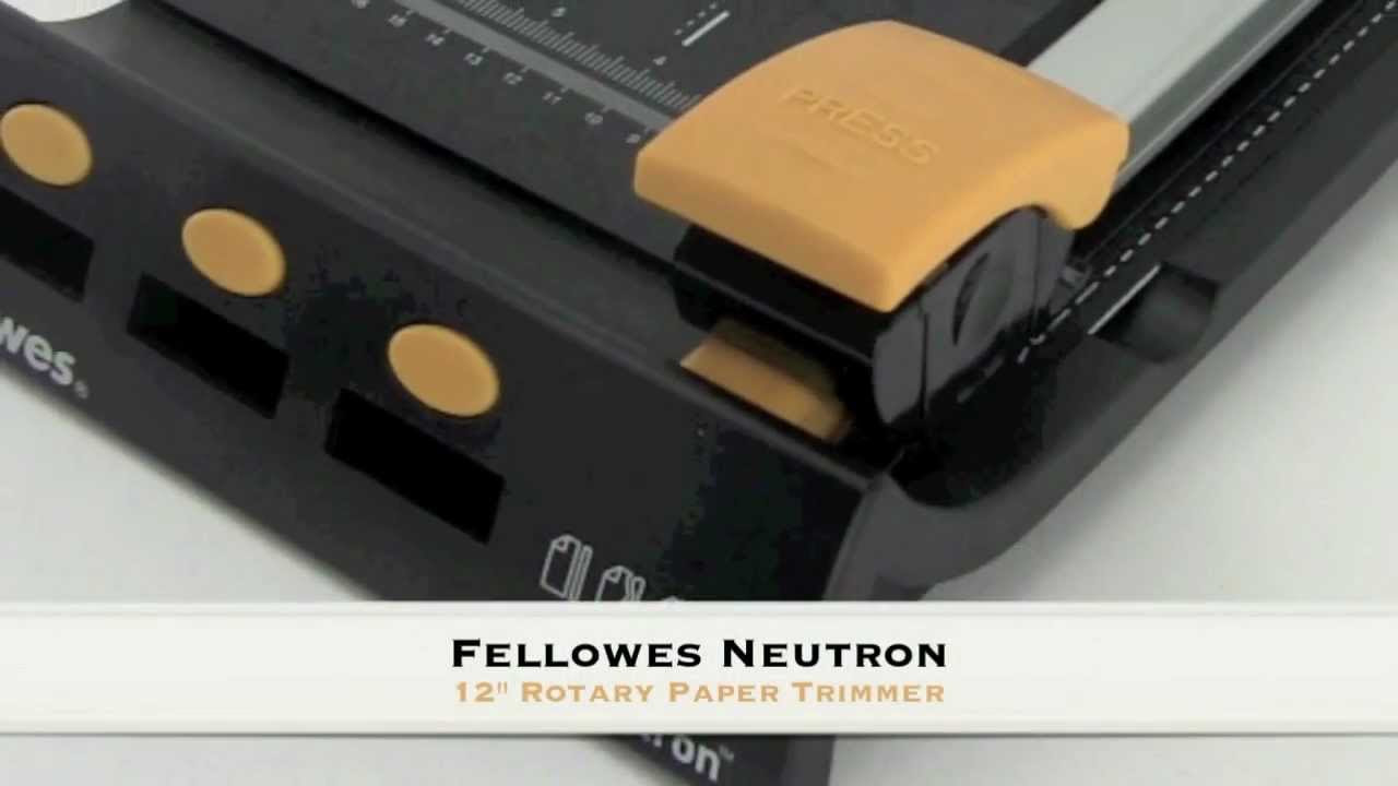 Fellowes Neutron 12 Inch Rotary Trimmer Demo - YouTube