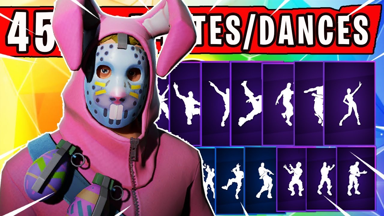 Fortnite "RABBIT RAIDER" SKIN Showcased with 45 Dances/Emotes Fortnite Season 4 YouTube