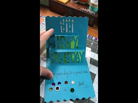 Download Easy Pop Up Birthday Card By Cricut Youtube SVG, PNG, EPS, DXF File