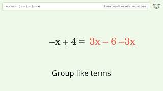 Solve 2x+4=3x-6: Linear Equation Video Solution | Tiger Algebra