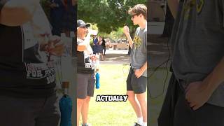 MAGA SUPPORTER runs away after getting dunked on