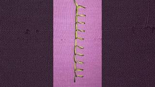 very simple embroidery for beginners 💜💗#shorts#trendingvideo #handembroidery