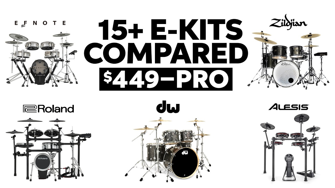 🛒 e-kit comparison: roland, efnote, alesis, zildjian and dw
