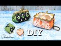 DIY SQUARE COIN PURSE 🍒 Easy Gifts Idea - Open Wide Clasp Frame Coin Purse