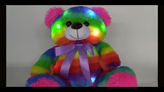 Soft Teddy Bear Night Light Plush Light up Glow Stuffed Animal Rainbow