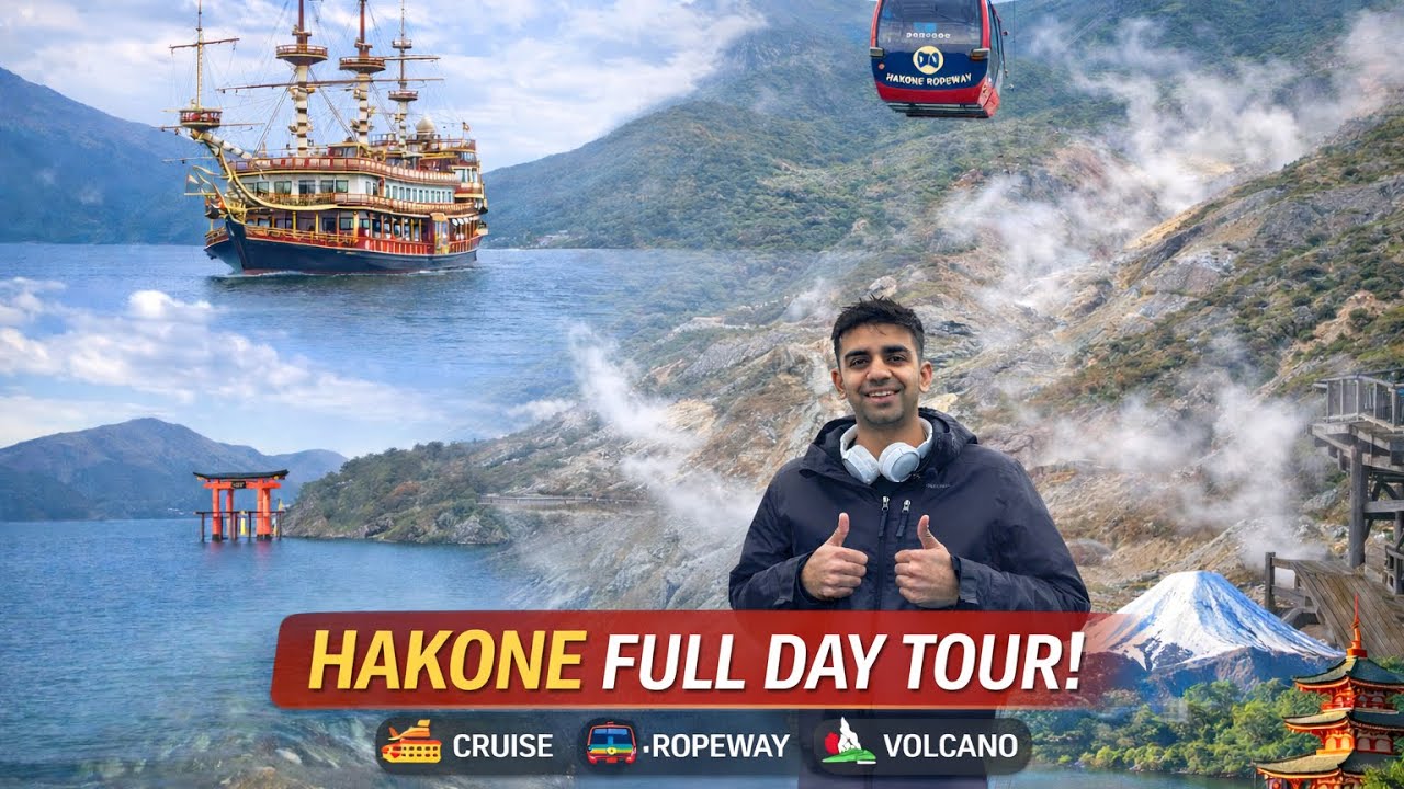 Hakone Full Day Tour 🇯🇵 | Cruise, Ropeway & Volcano | Japan Travel Vlog | Indian in Japan
