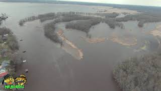 Fremont, Wi Wolf River Record Flood - April 17, 2026 Drone Footage