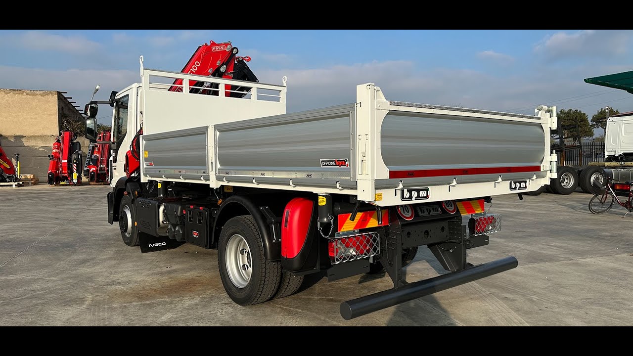 IVECO ML 120 E25/P - due assi - ribaltabile con gru