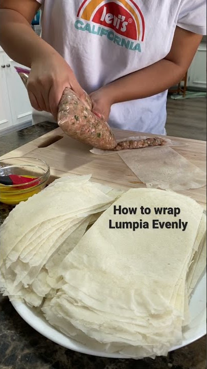 How to wrap lumpia evenly ✨