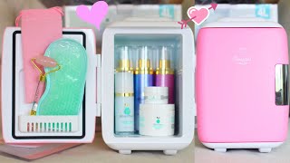 SKINCARE FRIDGE MINI COOLER FOR SKIN CARE AND MAKEUP! UNBOXING AND REVIEW